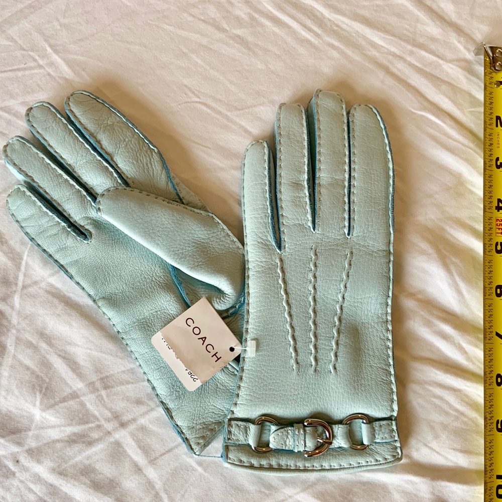 Coach leather gloves